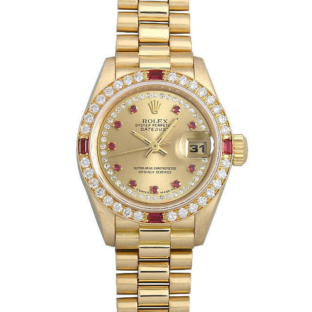 デイトジャスト ベゼルダイヤ/4Pルビー サークルダイヤ/10Pルビー 69068LR メイン画像