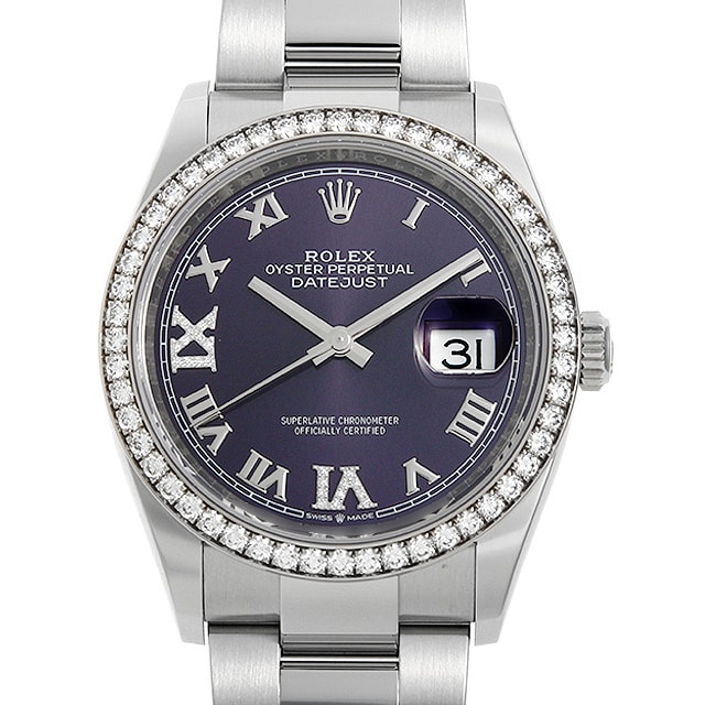 デイトジャスト36 VI/IXダイヤ ベゼルダイヤ 126284RBR メイン画像