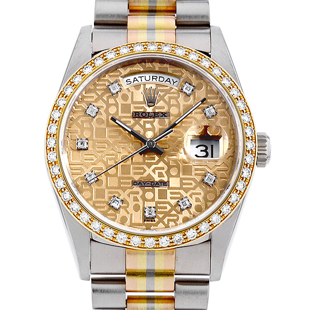 デイデイト ベゼルダイヤ/10Pスクエアダイヤ トリドール 18349G BIC メイン画像