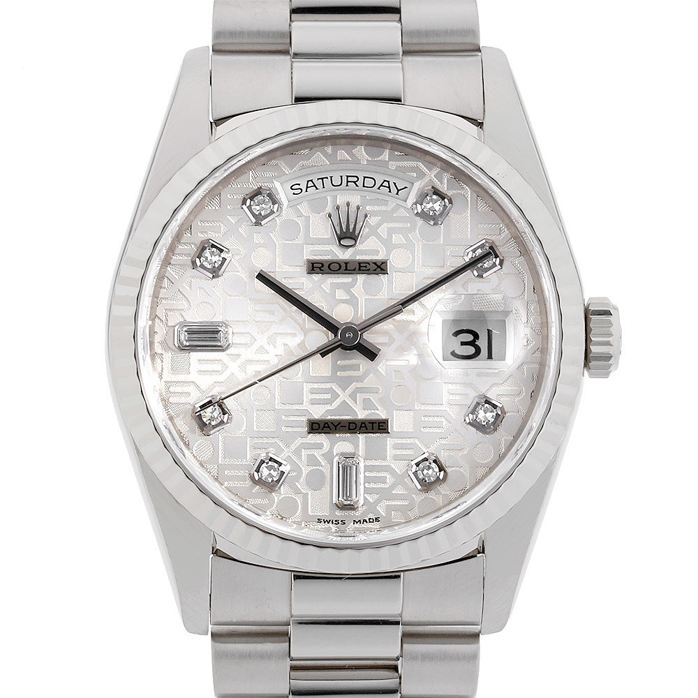 デイデイト 8Pラウンド/2Pバゲットダイヤ 18239A メイン画像