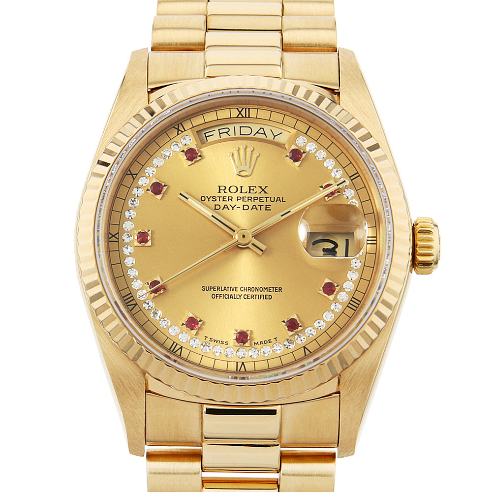 デイデイト サークルダイヤ 10Pルビー 18038LR メイン画像