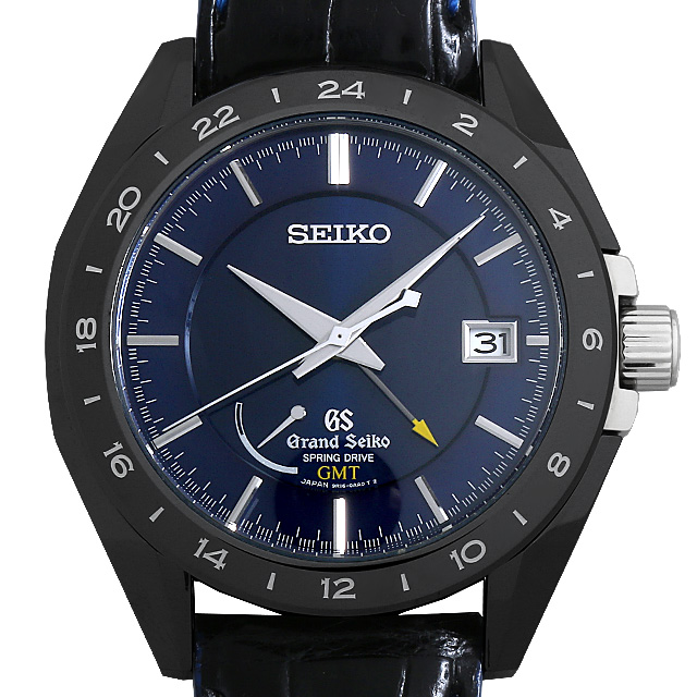 グランドセイコー GMT ブラックセラミック リミテッド SBGE039 中古 メンズ