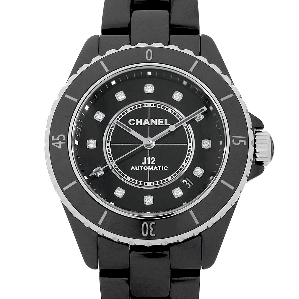J12 黒セラミック 12Pダイヤ H5702 メイン画像