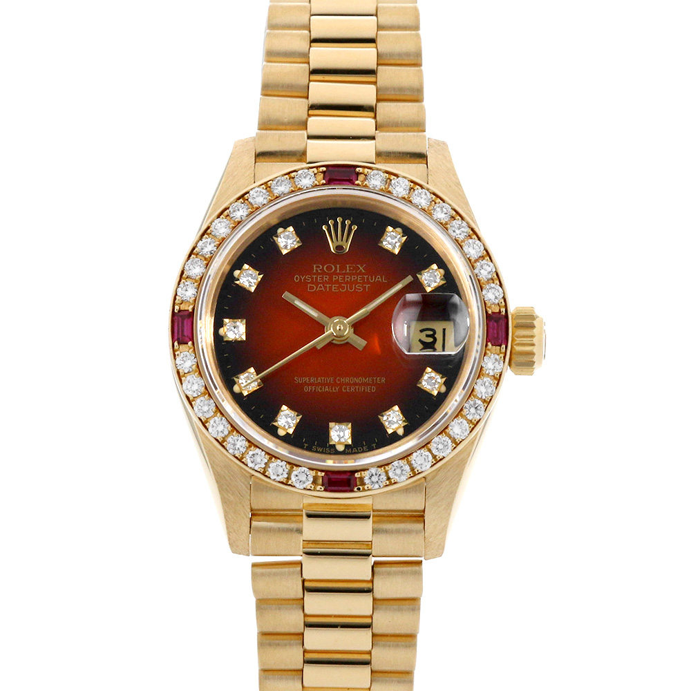 デイトジャスト 10Pダイヤ ベゼルダイヤ/4Pルビー 69068G メイン画像