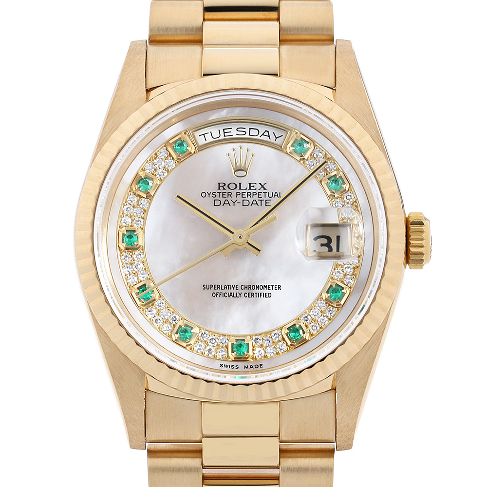 デイデイト ミリヤードダイヤ10Pエメラルド 18238NME メイン画像