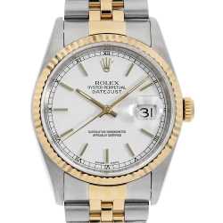 ロレックス デイトジャスト ラグダイヤ 69188 ブラック バー W番 レディース 中古 腕時計 ROLEX - ロレックス デイトジャスト ラグダイヤ 69188 ブラック バー W