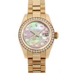 69198G シャンパン ROLEX（ロレックス）デイトジャスト DIA/ルビー巻