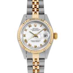ロレックス Rolex 腕時計 デイトジャスト 79173G P番 2000年製 10ポイント ダイヤインデックス シャンパンカラー文字盤 フルーテッドベゼル ジュビリーブレス K18YG SS 自動巻き 【中古】 79173G シャンパン ROLEX（ロレックス）デイトジャスト 10Pダイヤ 中古