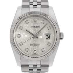116234G シルバー ROLEX（ロレックス）デイトジャスト 10Pダイヤ 中古