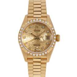 10枚ブルー 69088G シャンパン ROLEX（ロレックス）デイトジャスト ベゼル