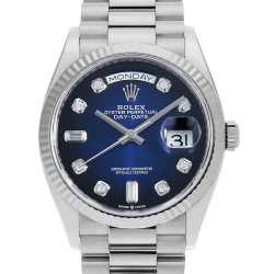 ミク様 2点まとめ 128239A ブルー ROLEX（ロレックス）デイデイト 8Pダイヤ 2P