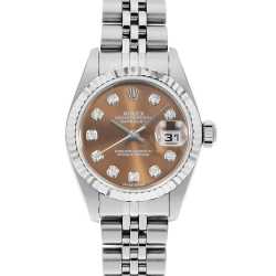 ロレックス デイトジャスト 10Pダイヤ 79174G 自動巻き レディース 【中古】 79174G ホワイト ROLEX（ロレックス）デイトジャスト 10Pダイヤ 中古