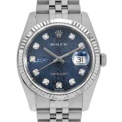 116234G ブラック ROLEX（ロレックス）デイトジャスト 10Pダイヤ 中古