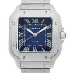 【送料無料】 WSSA0063 ブルー Cartier（カルティエ）サントス ドゥ 時計