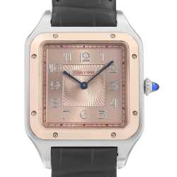 カルティエ サントス デュモン スケルトン マイクロロータ− LM WHSA0030 メンズ 中古 腕時計 中古)CARTIER カルティエ サントス デュモン スケルトン マイクロ