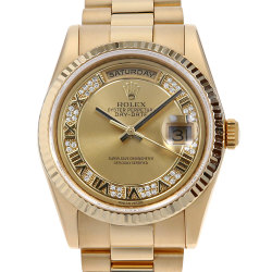 18078 ブラック ROLEX（ロレックス）デイデイト バーク 中古
