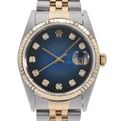 69173G ブルー ROLEX（ロレックス）デイトジャスト 10Pダイヤ 中古