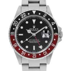ROLEX GMTマスターⅡ 16710純正品 黒×赤（コーク）ベゼルディスク 16710 ブラック ROLEX（ロレックス）GMTマスターII 赤黒ベゼル 中古