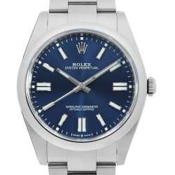未使用長期保管品 AUTHOR ALARM ステンレスプレートブルー 124200 ブルー ROLEX（ロレックス）オイスターパーペチュアル 中古
