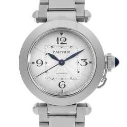 W31078M7 シルバー Cartier（カルティエ）パシャC GMT メリディアン