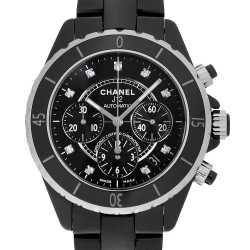 H2569 ブラック CHANEL（シャネル）J12 黒セラミック 8Pダイヤ