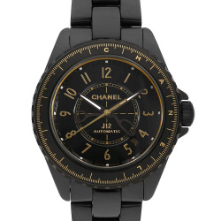 H2569 ブラック CHANEL（シャネル）J12 黒セラミック 8Pダイヤ 中古