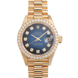 16078 ROLEX（ロレックス） デイトジャスト バークベゼル ブルー/バー