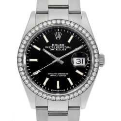 ROLEX ロレックス 279384RBR デイトジャスト 10P ダイヤモンド 腕時計 SS SS ダイヤモンド レディース [中古] 279384RBR グレー ROLEX（ロレックス）デイトジャスト ベゼルダイヤ