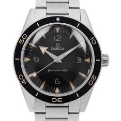 Seamaster 300 41 mm, ステンレススティール レザーストラップ