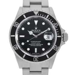 ロレックス サブマリーナ ブラック　ロレックス仕様 ROLEX】 サブマリーナ デイト 16610 黒文字盤 ロレックス