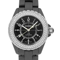 H2569 ブラック CHANEL（シャネル）J12 黒セラミック 8Pダイヤ 新品