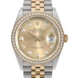 16233G シャンパン ROLEX（ロレックス）デイトジャスト 10Pダイヤ 中古