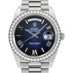 218349A ブラック ROLEX（ロレックス）デイデイト2 ベゼルダイヤ 8P