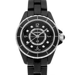 H2569 ブラック CHANEL（シャネル）J12 黒セラミック 8Pダイヤ 新品