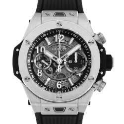 ⭐️正規品HUBLOラバーベルト ストラップ ビックバンウニコ 45mm黒中古