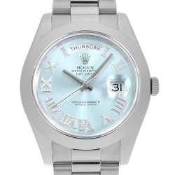 128236A アイスブルー ROLEX（ロレックス）デイデイト36 10Pバゲット
