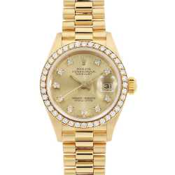 69068G シャンパン ROLEX（ロレックス）デイトジャスト ベゼルダイヤ