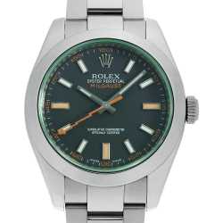 116400GV ブラック ROLEX（ロレックス）ミルガウス グリーンガラス