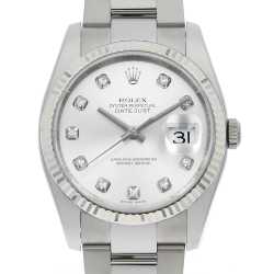 116234G シルバー ROLEX（ロレックス）デイトジャスト 10Pダイヤ 中古