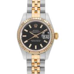 69173G ブラック ROLEX（ロレックス）デイトジャスト 10Pダイヤ 中古