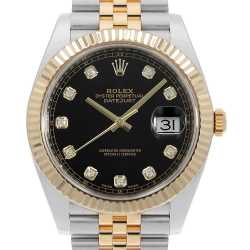 16233G ブラック ROLEX（ロレックス）デイトジャスト 10Pダイヤ 中古