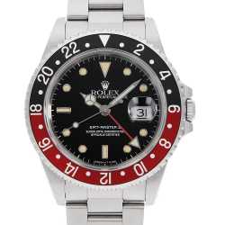 ロレックス純正ベゼルインサート GMTマスター2 16710 黒/赤 コーク 16710 ブラック ROLEX（ロレックス）GMTマスターII 赤青ベゼル 中古