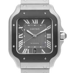 W2SA0028 グレー Cartier（カルティエ）サントスデュモン LM 中古