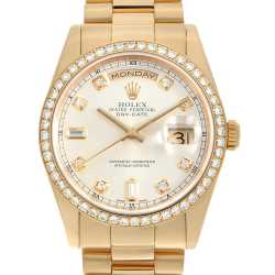 18239A シルバー ROLEX（ロレックス）デイデイト 8Pダイヤ 2P