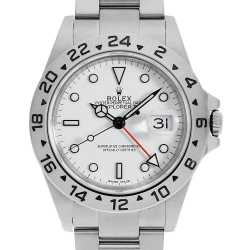 ロレックス エクスプローラーII 純正コマ シルバーカラー 16ｍｍ 16570 ホワイト ROLEX（ロレックス）エクスプローラーII 中古