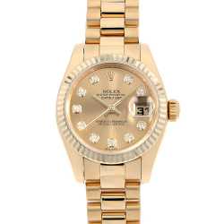 69173G シャンパン ROLEX（ロレックス）デイトジャスト 10Pダイヤ 中古