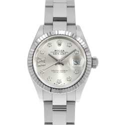 ROLEX ロレックス 279174G デイトジャスト 10P ダイヤモンド ダークグレー 腕時計 SS SS K18WG レディース [中古] 279174G ダークグレー ROLEX（ロレックス）デイトジャスト 10Pダイヤ