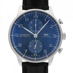 IWCポルトギーゼ用ストラップ(RASINオリジナル)  革ベルト クロコ 青 当店一番人気】 IWCポルトギーゼ用ストラップ(RASINオリジナル