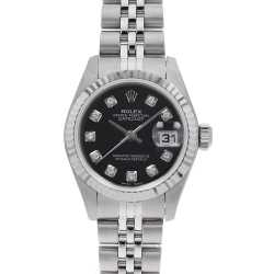 79174G ブルー ROLEX（ロレックス）デイトジャスト 10Pダイヤ