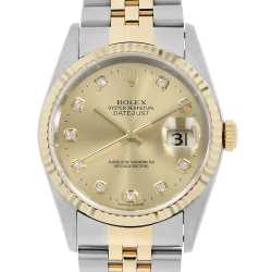 ROLEX　ロレックス　デイトジャスト　16013G 10Pダイヤ　YG/SS トケマー:【現金のみ】ロレックス 16013G YG/SS 94番 保証書あり